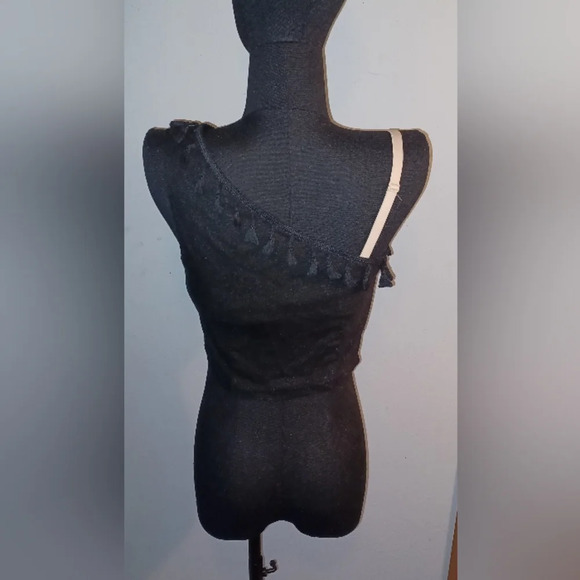 A Versona Black with Tassles One Shoulder Neckline - Picture 3 of 5